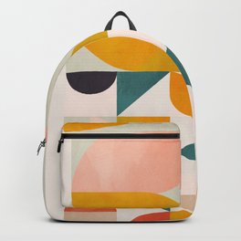 mid century geometry abstract shapes bauhaus Backpack