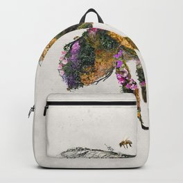 Must be the honey Backpack | Surrealism, Floral, Wildlife, Collage, Flowers, Honeybee, Contemporaryart, Beekeeper, Conservation, Animal 