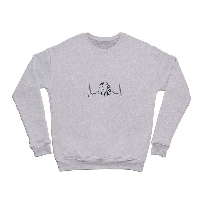 Horse Heartbeat horse owner gifts heart frequency Crewneck Sweatshirt