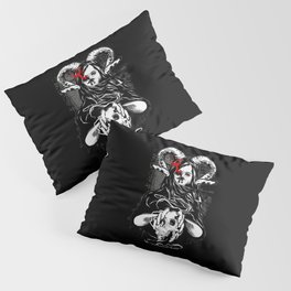 Devil Horror Skull Illustration Pillow Sham