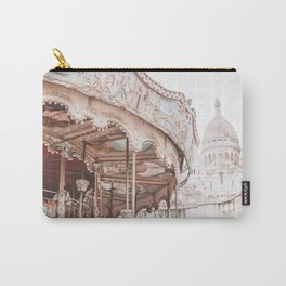 Montmartre Paris Carousel with Sacre Coeur Carry-All Pouch