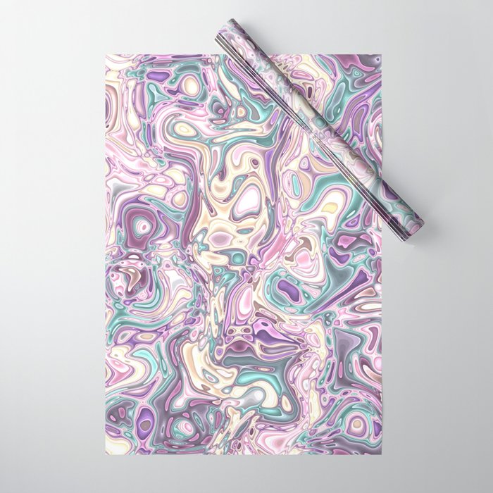 Psychedelic Pastel Marble Wrapping Paper