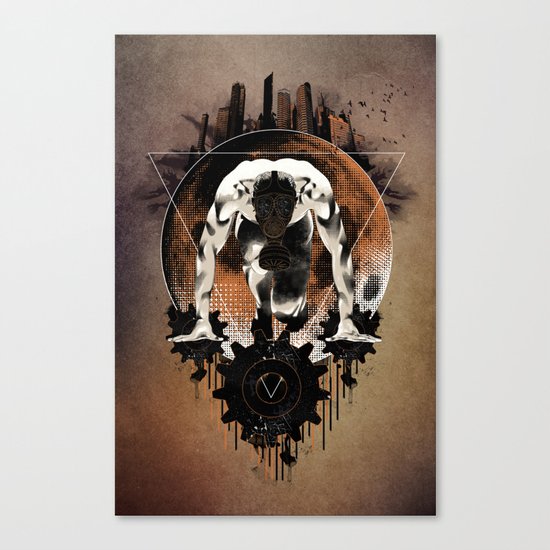 HUMAN VS. MACHINE Canvas Print