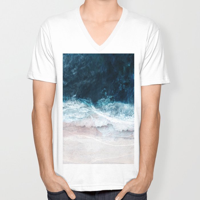 Neck Society6 T | by Sea Shirt Nadja II Blue V