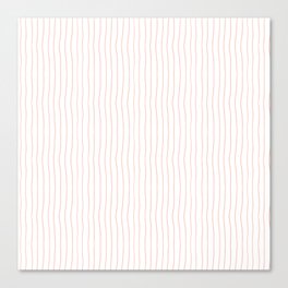 White and Pink Slim Line Pattern Canvas Print