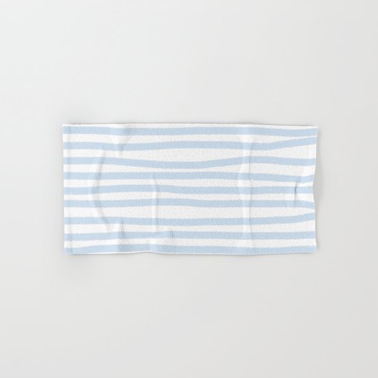 Light Blue Stripes Horizontal Hand & Bath Towel