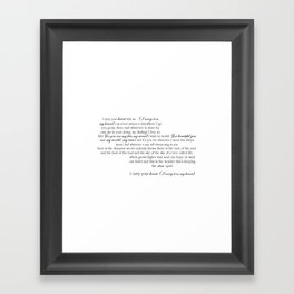 I Carry Your Heart With Me - EE Cummings Framed Art Print