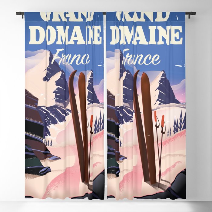 Grand Domaine France Ski poster Blackout Curtain