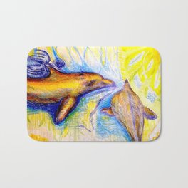 Dolphins - Loving Life Creatures Bath Mat