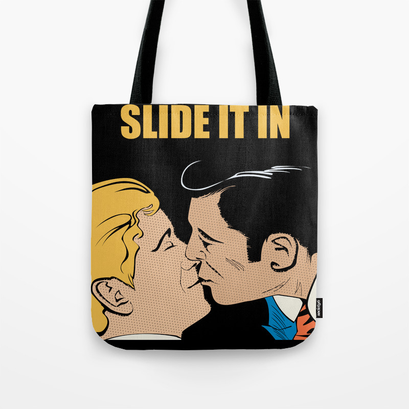 tote bag with luggage slide over