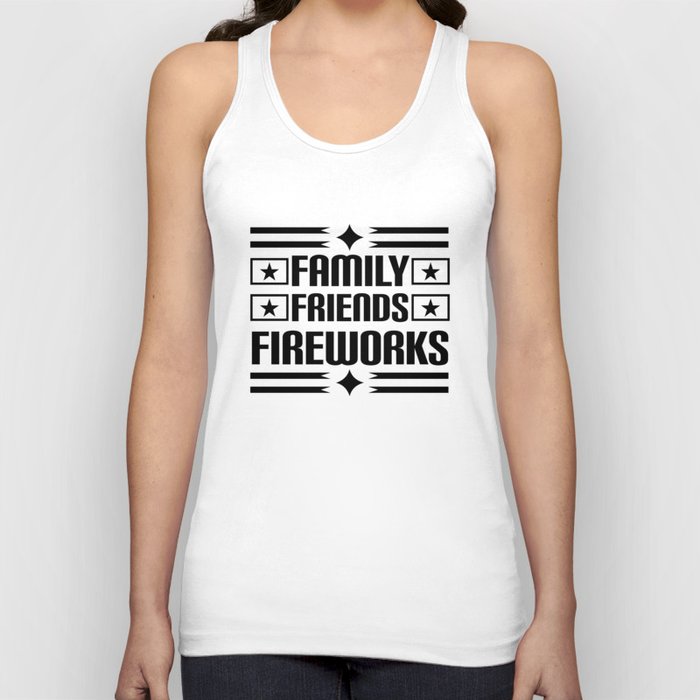 Family Friends Fireworks Tank Top