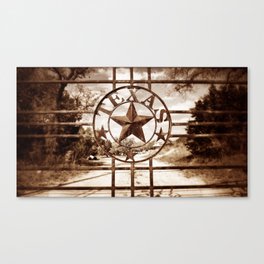 Texas Star Ranch Gate2 Canvas Print