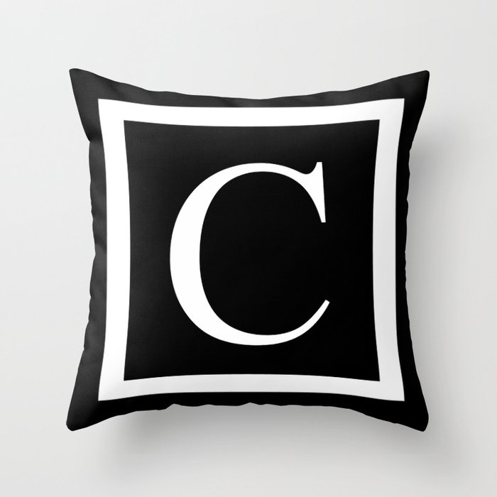 C monogram Throw Pillow