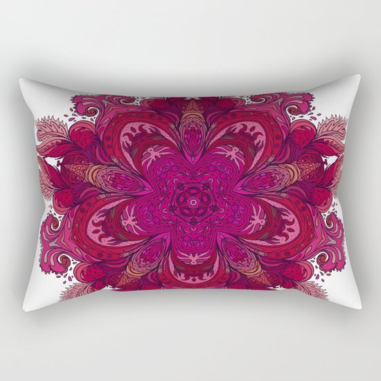 Pink Indian Mandala Rectangular Pillow