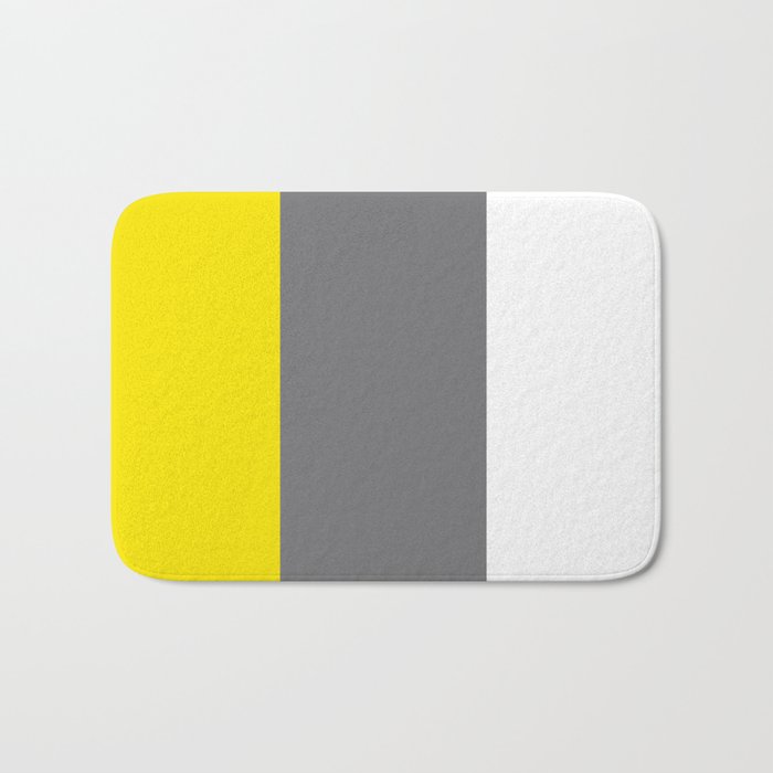 Team Color 7...yellow, gray, white Bath Mat