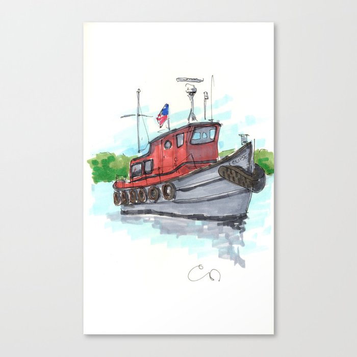 Tug at Stockton Island Canvas Print