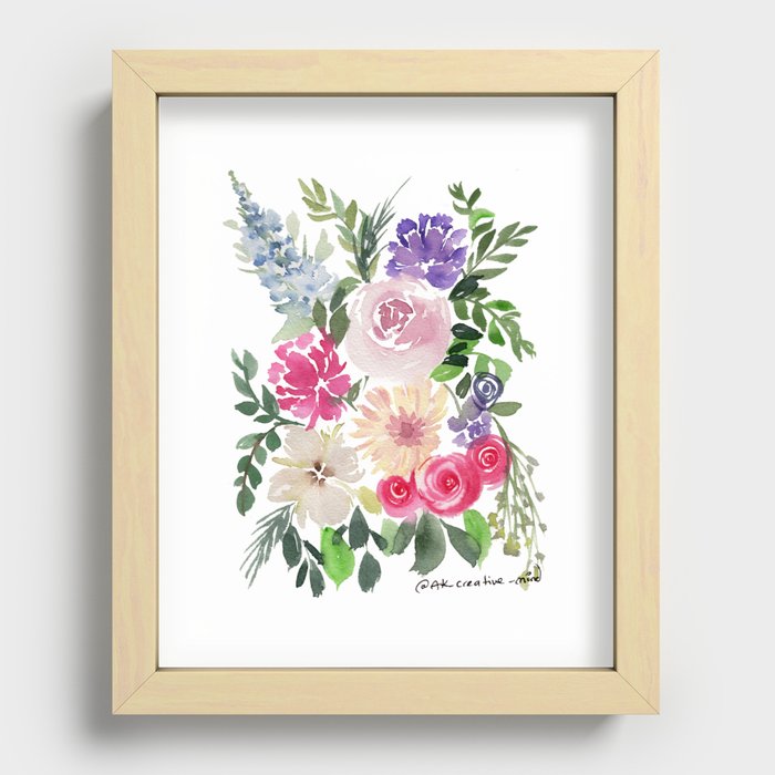 floral arrangement Recessed Framed Print