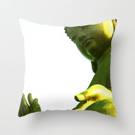 Green Buddha Throw Pillow