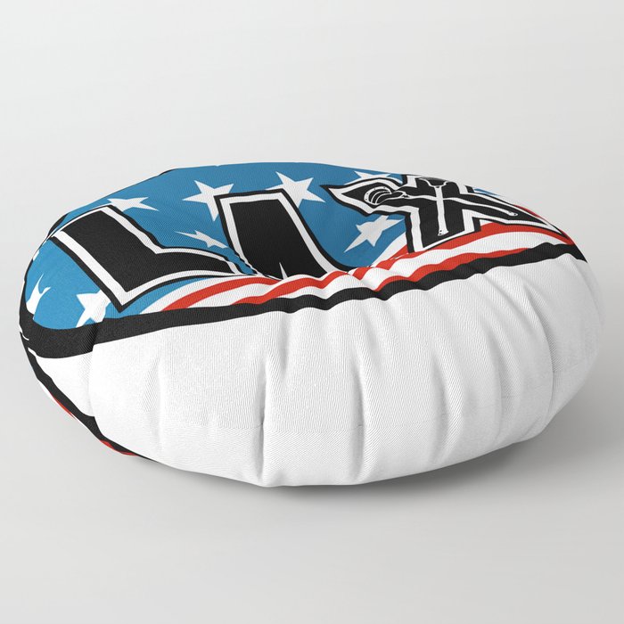 Lacrosse Oval US Flag 20XX Floor Pillow