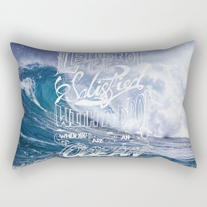 Satisfied Ocean Rectangular Pillow