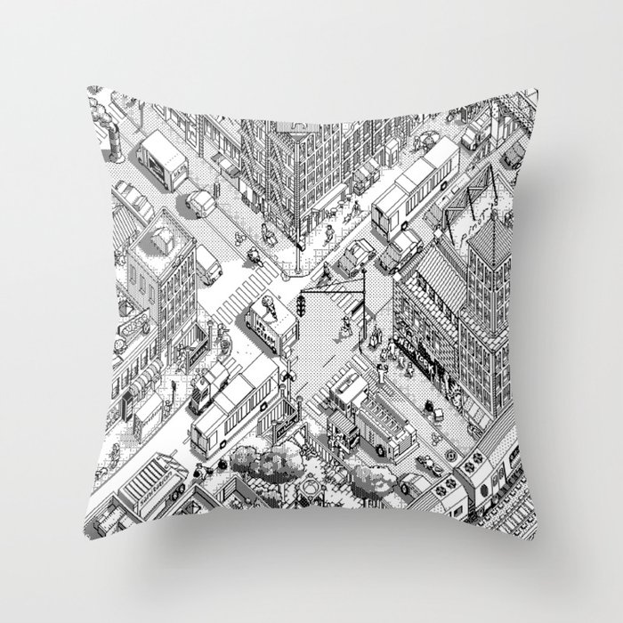 MacPaint project: NYC Throw Pillow