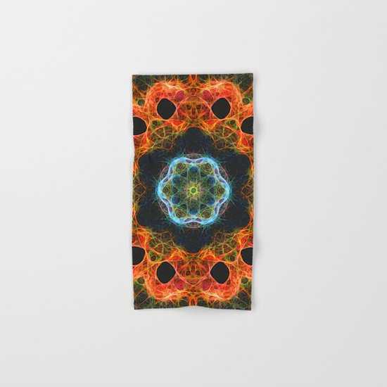 Fiery barnacles kaleidoscope 2 Hand & Bath Towel