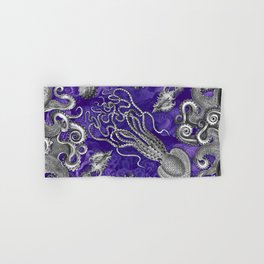 The Kraken (Purple, Square, Alt) Hand & Bath Towel