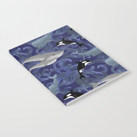 Beautiful Ocean Giants - purple Notebook
