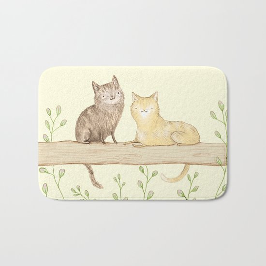 Cats on the Fence Bath Mat