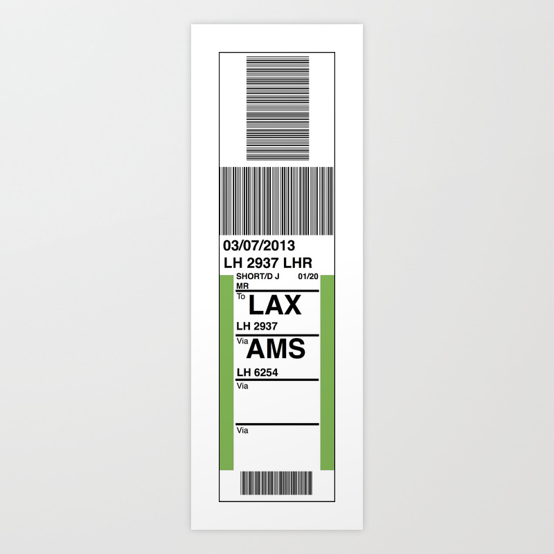 luggage tag print