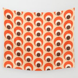 Eye Pearl Orange Wall Tapestry