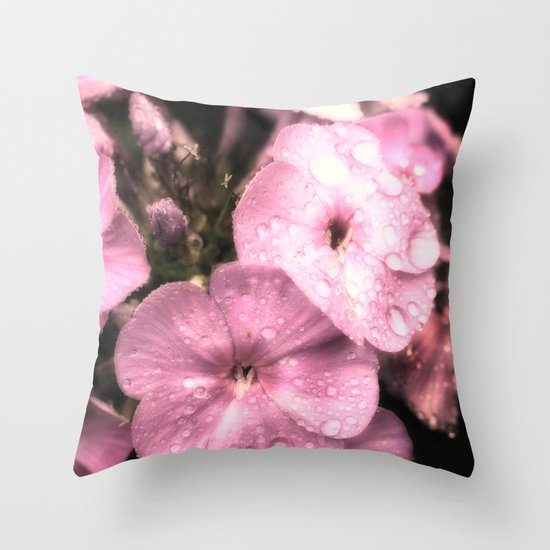Soft rain drops Throw Pillow
