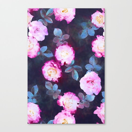 Twilight Roses Canvas Print