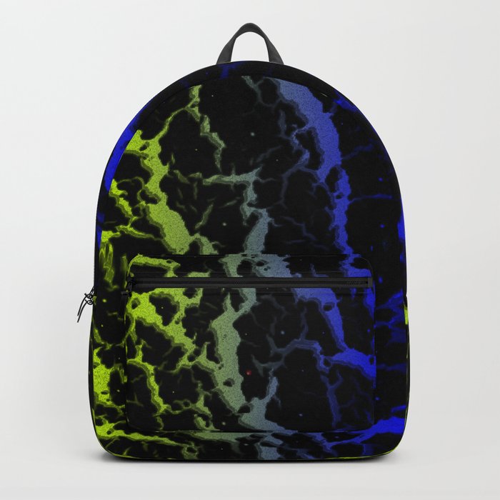 Cracked Space Lava - Lime/Blue Backpack