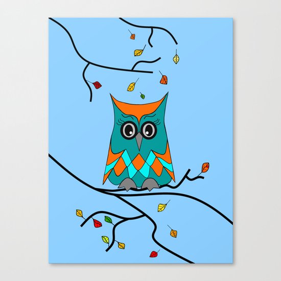 Autumn Owl Canvas Print