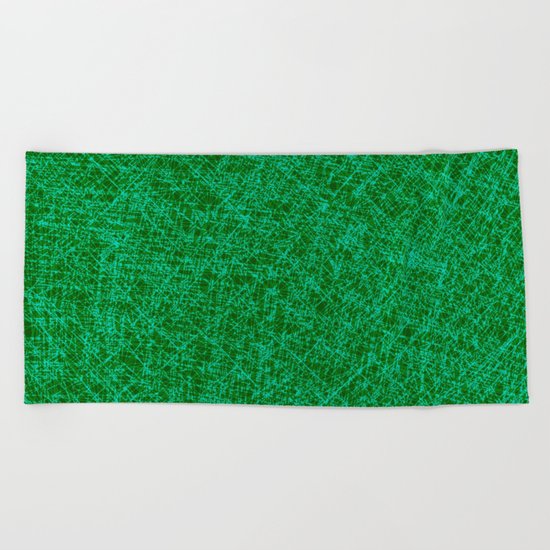 Scratched Green Beach Towel