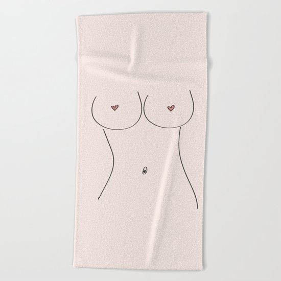 Free Love Pink Beach Towel