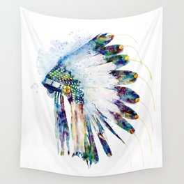 Colorful Indian Headdress Wall Tapestry