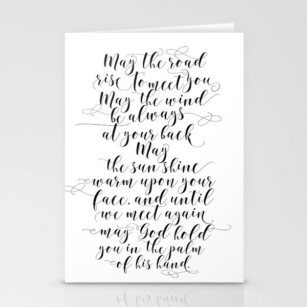 MAY THE ROAD rise to meet you Irish blessing sign Irish blessing print Irish wedding gift Stationery Cards