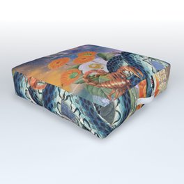 SSSS Snake Scorpion Spider in Space Outdoor Floor Cushion | Scorpion, Planet, Graphicdesign, Magical, Celestial, Lungs, Crystals, Moon, Cosmos, Floral 