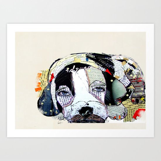 beagle dog Art Print