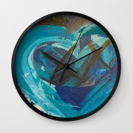 Cold Hearted Wall Clock | Print, Cold, Emo, Blues, Goth, Wallart, Abstractart, Face, Emoji, Androidcase 