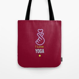 I Love Yoga Tote Bag