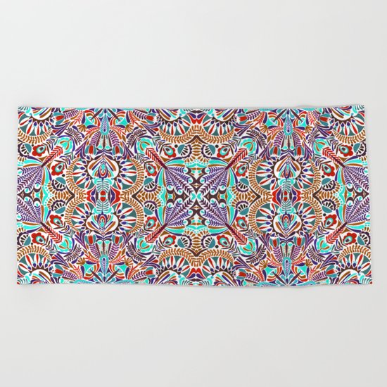 Flower explosion Beach Towel