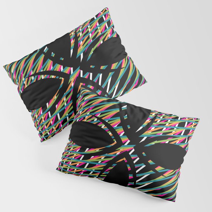 Colors in line - black2 Pillow Sham