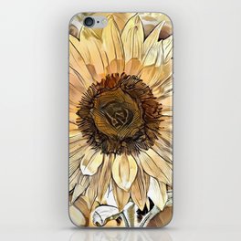 Watercolor Shine Sunflower Elegant Collection iPhone Skin