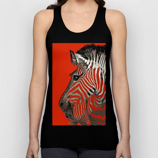 Zebra Unisex Tank Top