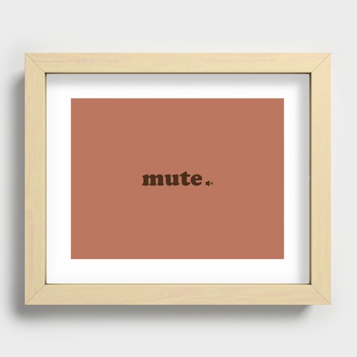 salted mute. Recessed Framed Print