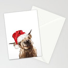 Christmas Highland Cow Stationery Card