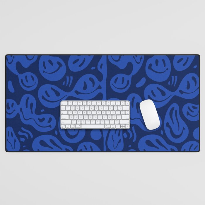 Cool Blue Melted Happiness Desk Mat